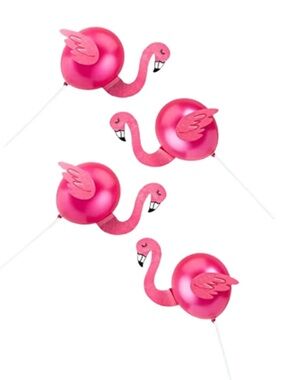 New Cakewalk Flamingo Balloon Kit, four decorative 12-inch balloons